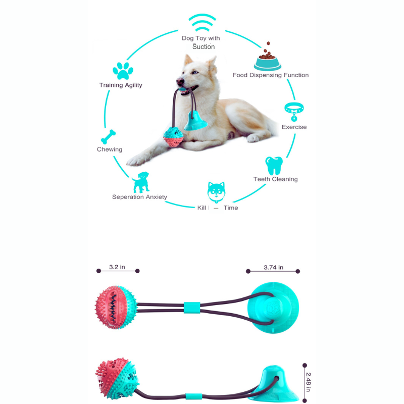 Dog Silicon Suction Cup Toy