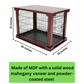 Dog Crate Mahogany End Table